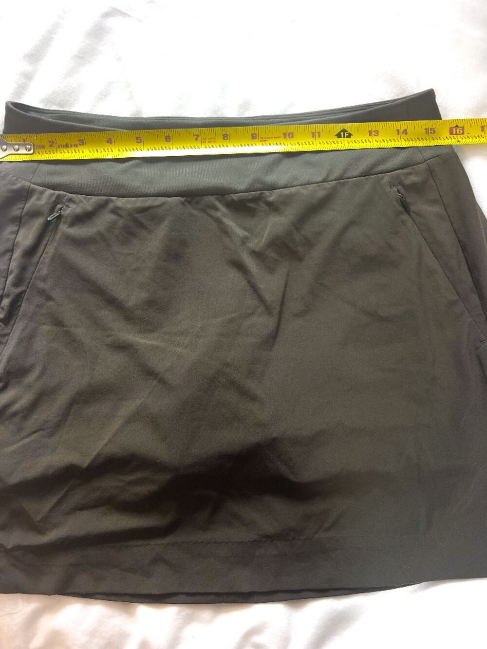 Athleta Soho Skort Mountain Olive Green Packable Travel Hiking Skirt Size 8 - Picture 10 of 14